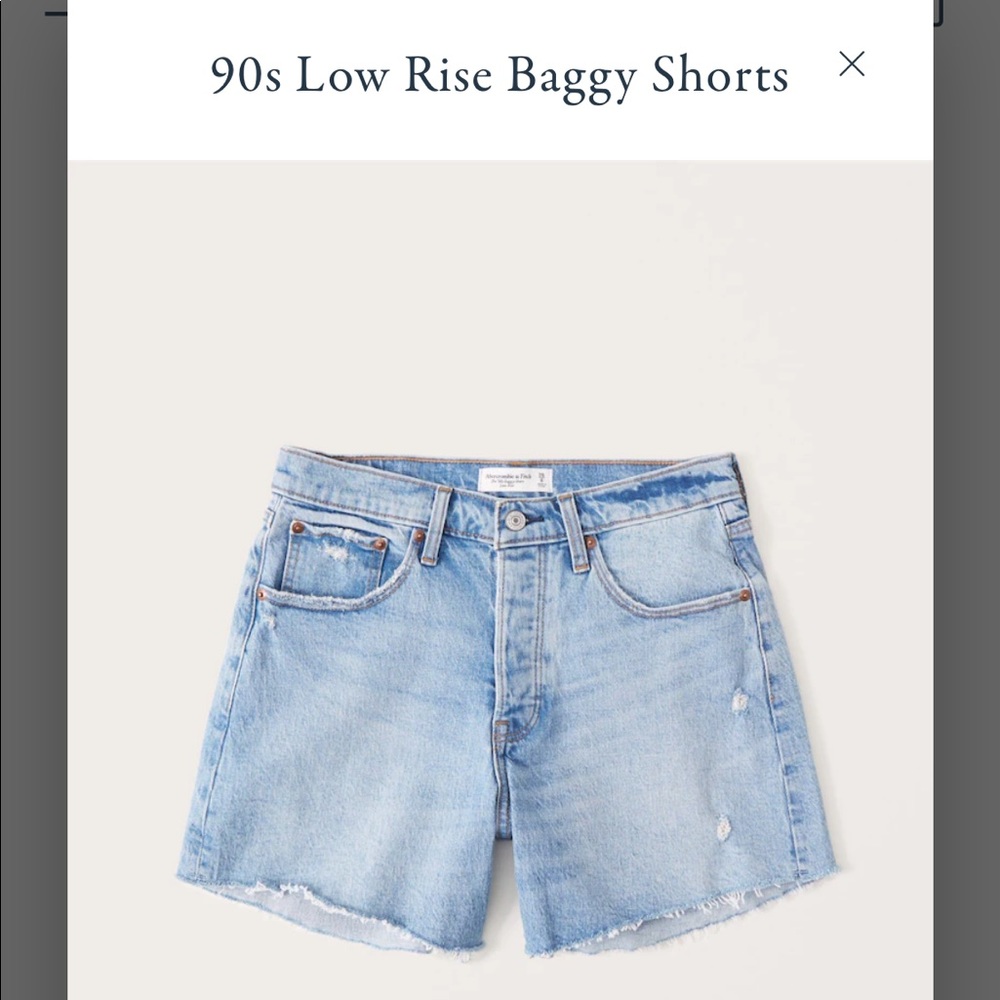 Abercrombie 90s Baggy Jean Shorts